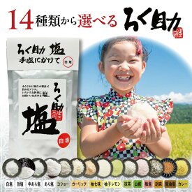 ろく助 塩 14種類から選べる 東洋食品 【ろく助の塩 ろくすけ 六助 白塩 中あら白塩 コショー ガーリック 柚七味 抹茶 梅塩 胡麻 醤油塩 出汁入り調味塩 万能塩 万能調味料 昆布 干し椎茸 おにぎり 卵焼き 焼き魚に 無添加 国産 プロの味】