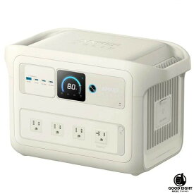 Anker Solix C1000 Plus ポータブル電源 オフホワイト (1056Wh / 1700W) 【世界最小クラス / 54分フル充電 / リン酸鉄リチウムイオン電池 / 寿命10年以上 / SurgePad対応 最大2000W / アプリ遠隔操作】