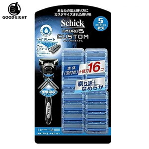 シック SCHICK ハイドロ5 カスタム ハイドレート クラブパック (ホルダー(刃付き)1本+替刃16コ) 合計替刃17個入り 替刃パワーアップ! Schick HYDRO5 カミソリ 髭剃り 5枚刃 ひげそり プレゼント 父の