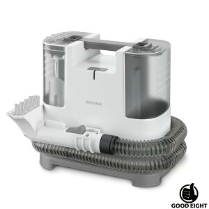 アイリスオーヤマ リンサークリーナー RNS-P10-W|コンパクト設計・電動ポンプ搭載・布製品の水洗いに最適|ソファ・車シート・カーペット対応|お湯対応・静音設計