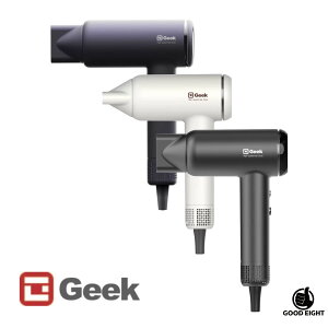 【大風量&小型軽量】GEEK BLDC Power Dryer グレー ホワイト ネイビー 超強力 93,000rpm 高速モーター搭載 ヘアドライヤー|温度5段階・冷風対応・セルフクリーニング・マグネット式ノズル