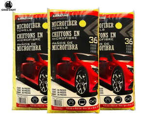 カークランド (KIRKLAND) マイクロファイバータオル 108枚(36枚×3個) 洗車 吸水タオル 車 車用 カー 用品 業務用 掃除 拭く 窓ふき