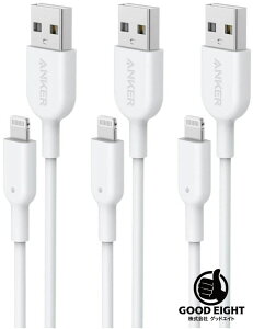 yzAnker PowerLine II CgjOP[u 3{Zbg MFiF ϋv iPhone 13 / 13 mini / 13 Pro / 13 Pro Max / 12 / iPad eΉ (0.9m zCg × 3{)