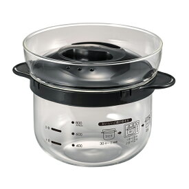 ハリオ　レンジ　ご飯釜　ガラスのレンジご飯釜1〜2合　XRCN-2-B　電子レンジ 耐熱ガラス ガラス製 レンジ調理 白米 お米 炊飯 ご飯釜 炊飯器 一人暮らし ひとり暮らし 1合炊き ごはん鍋 ご飯鍋 炊飯鍋 1人用炊飯器 一人用 調理器具 レンチン レンジ 電子レンジ調理鍋 HARIO