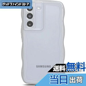 【送料無料】QLTYPRI Galaxy S22 ケース クリア TPU カバー ウェーブ おしゃれ 韓国 可愛い 透明 薄型 軽量 耐衝撃 滑り止め (SC-51C / SCG13) スマホケース ワイヤレス充電対応 ストラップホール付き ギ