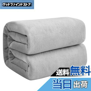 【送料無料】Hansleep 毛布 セミダブル 冬用 ブランケット もうふ 160x200cm マイクロファイバー 柔らかく肌触り フランネル 洗える 軽量 静電防止 四季適用 (160x200,アイスグレー)