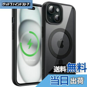 yzJETech iPhone 15 6.1C`p }Olbg P[X MagSafeɑΉ Ռz op[Jo[ \bhJ[}bgTPUt[ h~ NAobN (ubN)