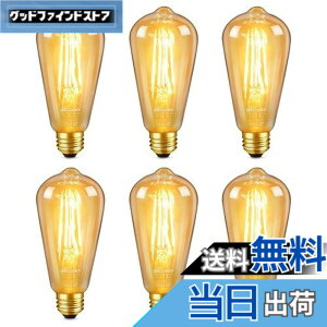 �y���������zDiCUNO LED�d�� E26���� 60W�`���� �d���F �G�W�\���d�� 6W 600lm 2700K �t�B�������g�d�� ���F ���g�� �S���� ST64 �������Ή� 6��