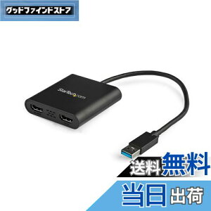 【送料無料】StarTech.com USB 3.0 - HDMI変換アダプター/2画面/4K30Hz+1080p/Windowsのみ macOS ChromeOS Linux非対応 USB32HD2