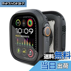 �y���������zElkson Apple Watch Ultra 2/1 �o���p�[�P�[�X & �X�N���[���v���e�N�^�[�L�b�g 49mm Quattro Max�V���[�Y ��� �~���^���[�O���[�h ��v �_�� �ϏՌ� �ی�J�o�[ �����K���X�t�� iWatch�p �u��