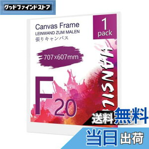 HANSILK キャンバス 張りキャンバス キャンバスボード F20 707mmx607mm 【1枚】油絵 画材 画布 油絵の具 ギャラリー用 油彩・アクリル兼用 化繊綿製 オイル漏れ防止 厚手 中目 子供 初心者 野外 学