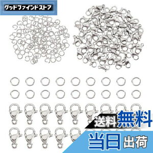 【送料無料】PH PandaHall 約180点/箱 304ステンレス マルカン 丸カン ジャンプリング 丸環 リング カニカン 留め具 クラスプ エンドパーツ 基礎パーツ 金具セット 手芸用品 ジュエリー用 アクセ