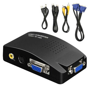 yzTt@CA VGA S-video RCA AV to VGA ϊA_v^[ ڑ RCAR|Wbg SrfI rfIRo[^[ CCTV VCD DVD PC to Laptop LCDer TV