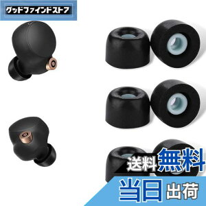 DELUXEFOX 低反発イヤーピース イヤーチップ スポンジ耳栓カバー ヘッドフォン耳栓 SONY用 WF-1000XM4/1000XM5適用 イヤーキャップ ウレタン製 低反発イヤホンカバー イズ低減 遅いリバウンド 音質を