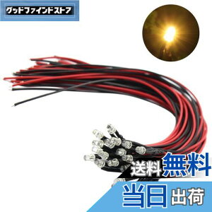 【送料無料】ジオラマ電飾用 チップLED 3mm 温白色 20本入り 配線付き 抵抗付属 電車模型 鉄道模型 建物模型 模型電飾 ジオラマ