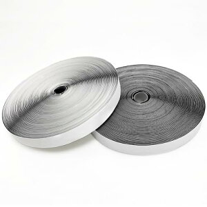 【送料無料】マジックテープ 両面テープ付き 強力 布用 2本セット ( 2cm×5m ブラック ) 粘着力強い両面テープ 強粘着裏糊付 耐熱 防水 オスメスセット 業務用 家庭用 工業用