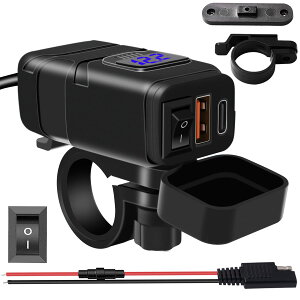 yzBlueFire oCNusbd h \Pbg I[goCpd 2*QC3.0}[d|[g dv ƗdON/OFFXCb` ߈ی USB`[W[ QC3.0dA_v^[ DC 12V GPS ^ub