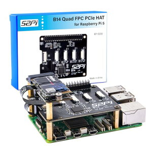 yzGeeekPi Raspberry Pi 5 p GeeekPi NAbh FPC PCIe HATARaspberry Pi 5 p 40 s GPIO swb_[t B14 HAT 1 ` 4 PCIe C^[tFCX