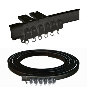 【送料無料】KeiSquare カーテンレール 曲がる シングル 出窓 間仕切り ホワイト ブラック カーブ 2m 3m 5m 寝室 ベッド 病床