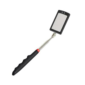 【送料無料】BTtime 伸縮式点検鏡 棒付きミラー 角型 伸縮式 LEDライト付 点検鏡 360°角度調節 握りやすい 簡単便利 点検 施工 修理用