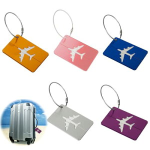 【送料無料】PAVIKE スーツケースタグ 金属 ラゲッジタグ 飛行機パターン【5枚入り 5色】荷物タグラベル 紛失防止タグ 情報カード付き 軽量 耐摩耗性 出張、旅行に最適 絶妙な贈り物