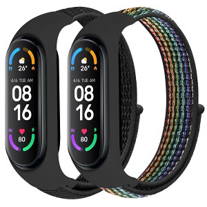 �y���������zJMIO�X�g���b�v��Xiaomi Mi band7/6/5/4/3�݊���������A�_�炩���A���K�ŁA�ʋC��������A�����𒲐��ł��閳�i�K�̃i�C�������[�v�����p�X�g���b�v�ł�
