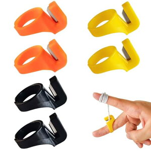 【送料無料】PAVIKE 指ぬき 刃付き リングカッター リングナイフ 指ぬき プラスチック フィンガーナイフ 指ぬき 刃付き リングカッター 手芸(6個入り)縫製工具 縫製 DIY ツール ギフト 家庭