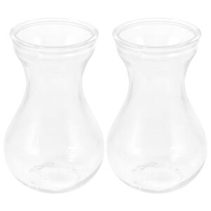 【送料無料】DECHOUS 花瓶 ガラス フラワーベース 一輪挿し おしゃれ 水耕栽培 容器 ヒヤシンス ガラスポット 水栽培 生け花 インテリア 花の装飾 2個