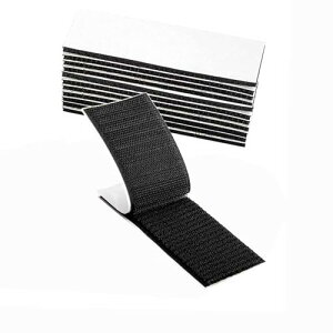 【送料無料】ALLVD 両面テープ 面ファスナー 超強力 防水 耐熱 家庭用 工業用 業務用 車 3×10cm 15枚セット 剥がせる 粘着便利 工具不要 ブラック 繰り返し使用 幅広い用途に対応 DIY用