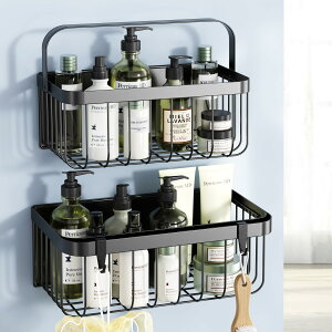 【送料無料】マグネット バスルームバスケット お風呂バス ラ ック 浴室用ラ ック シャワーラ ック 折りたたみ式ハンドル お風呂 持ち手付き バスルーム 収納棚 マグネット吸着式壁掛け 小