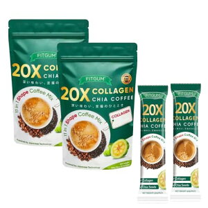 yzFitgum Collagen Chia Coffee `AV[hR[q[ 12g×20{ VAbvO[h ȑO`AV[h XeBbN^Cv EEd̍ԂɎyɊy߂