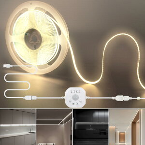 yzNAqiClearhillj[VZT[COB LED 5V USBXgbvCgCԁEԏƖ[h, 4̃^C}[It[ht, 320LEDs/M 8mmCQ/Lb`/Ki/LȂDIY