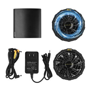 �y���������z�y2025�N�V�o�� 40V/35V/30V�����o�́z �t�@���t����ƕ� �t�@���o�b�e���[�Z�b�g 20000mAh��e�� 5�i�K���ʒ��� ��ƕ��K�p���a9cm �M���Ǒ΍� ���O �_�� �ނ� ����d�� �j�����p ����