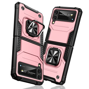 �y���������zTMUJWS Samsung Galaxy Z Flip3 5G �P�[�X �����O �Ռ��z�� �ϏՌ� TPU+PC�o���p�[ ��d�\�� �ČRMIL�K�i �S�ʕی�J�o�[ ����h�~ �ԍڃz���_�[�Ή� �C�菝�h�~ ����~�� �y�� ���^ �M����
