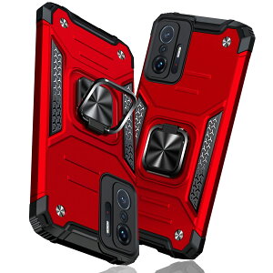 �y���������zTMUJWS Xiaomi 11T Pro �P�[�X/Xiaomi 11T �P�[�X �����O �Ռ��z�� �ϏՌ� TPU+PC�o���p�[ ��d�\�� �ČRMIL�K�i �S�ʕی�J�o�[ ����h�~ �ԍڃz���_�[�Ή� �C�菝�h�~ ����~�� �y�� ���^ 