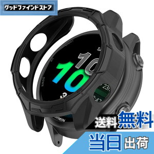 �y���������zHeeNia Garmin �Ή� �P�[�X �V���R���ގ� �ی�P�[�X �J�o�[ �Ռ��z�� ���y�� �_�� �Ռ��h�~ �C�菝�h�~ �ی�J�o�[�p �F�F�u���b�N�A�T�C�Y�FGarmin Forerunner 570 47mm