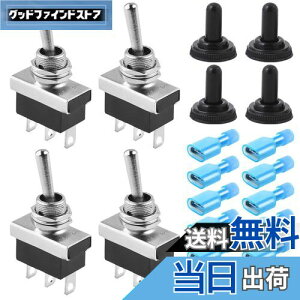 �y���������zXiatiaosann 4�� �g�O���X�C�b�` 12V 25A 3�s�� 3�|�W�V���� SPDT �I��/�I�t/�I�� �Z���t���b�N�X�C�b�` �����ԁADIY�d�C�v���W�F�N�g�A�h���L���b�v�t���{�[�g�A���C���[�R�l�N�^�[�p