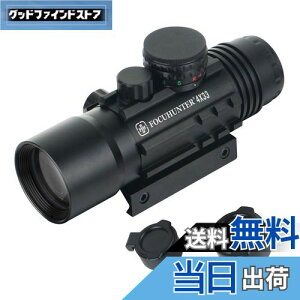 【送料無料】FOCUHUNTER タクティカルスコープ 4x33mm戦術ライフルスコープ 赤/緑レティクル 1/4MOAトリプルレールスコープサイト 三つの20mmレール搭載 改良型ショートスコープ 11mm&20mmレールに取
