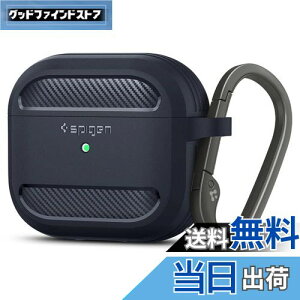 【送料無料】Spigen Airpods 第3世代 ケース AirPods 3 ケース 耐衝撃 PC TPU 二重構造 ワイヤレス充電 対応 カラビナ リング付き 軽量 キズ防止 衝撃 吸収 シンプル ラギッド・アーマー ASD01980 (チャコ