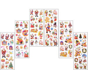【送料無料】CCINEE クリスマスシール 100枚 ステッカー ギフトシール 手帳シール 防水 ごほうびシール スサンタクロース 雪だるま クリスマスツリー クリスマスプレゼント 子供シール (クリ