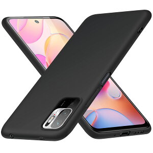 【送料無料】Redmi Note 10 JE XIG02 ケース Redmi Note 10T カバー シリコン スマホケース 耐衝撃 スリム ソフト 黒 軽量 薄型 ストラップホール付き シャオミ ブラック