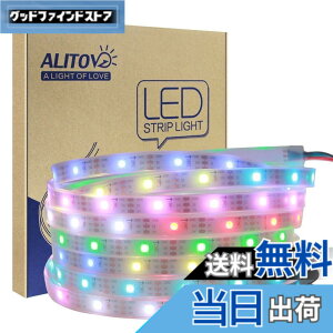 �y���������zALITOVE LED�e�[�v���C�g �C���~�l�[�V���� LED���C�g WS2812B �A�h���X�\ 5050 RGB SMD 5 m 150�s�N�Z�����F �h��IP67�z���C�gPCB DC5V