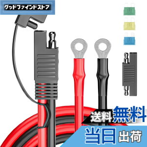 �y���������zCleqee 100cm SAE���烊���O�^�[�~�i�������P�[�u�� �o�b�e���[�[�d�P�[�u�� SAE����O�����O�^�[�~�i���n�[�l�X 10AWG �I�[�g�o�C�o�b�e���[�[�d