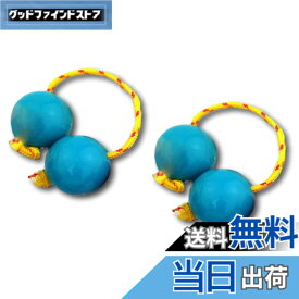 【送料無料】Lapense パチカ(アサラト) 打楽器 シェイカー 民族楽器 2個セット パティカ マラカス パーカッション 趣味 (青)