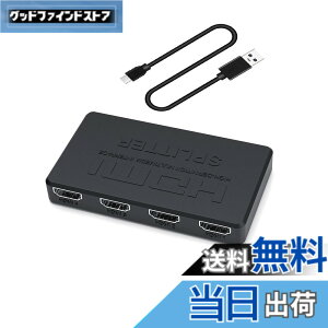 �y���������zHDMI���z�� 1����4�o�� �����o�� HDMI �X�v���b�^�[ �n�u 4��� ���� �I�[�f�B�I���� �����ؑ� 4K 3D 1080p �����o�� �~���[���[�h �ڑ��ȒP PS5|Xbox|fire tv stick|HDTV|DVD|PC�ȂǕ��L���Ή� US
