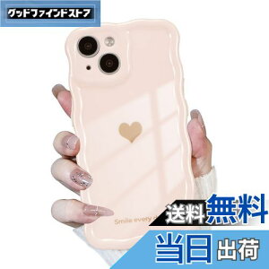 【送料無料】QLTYPRI iPhone 13 用 ケース TPUカバー ウェーブ おしゃれ 韓国 可愛い ハート柄 薄型 軽量 耐衝撃 スマホケース ワイヤレス充電対応 ストラップホール付き iPhone13 ケース アイフォン