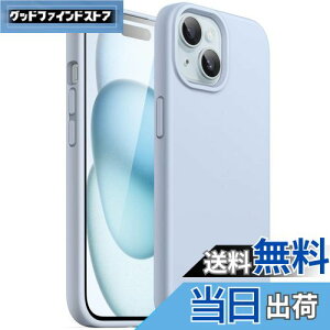 【送料無料】JETech iPhone 15 Plus 6.7インチ用 シリコンケース シルキーソフトタッチフルボディ保護ケース耐衝撃カバー (ブルー)