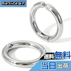 【送料無料】[swars] イヤリング メンズ フェイクピアス ノンホールピアス イヤーカフ 両耳用 ステンレス (シルバー, 8mm)