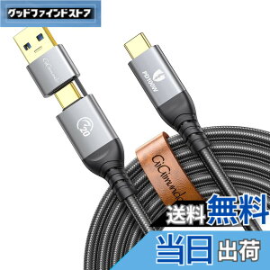 �y���������zGiGimundo USB 3.2 Gen 2x2 �P�[�u�� 2-in-1 USB-A/C to USB-C�y20gbpS�����f�[�^�]�� 4K 100W�}���[�d 4K@60Hz�f���o�� PD�Ή� �zThunderbolt 3/MacBook/iPad Pro/Switch��Type-C�@��Ή�(2m)