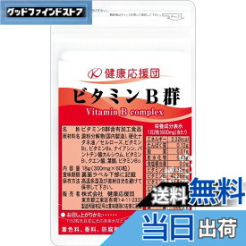 【送料無料】健康応援団 サプリメント ビタミンB群 (葉酸プラス) 管理栄養士監修 1袋 30日分ビタミンB群(60粒)